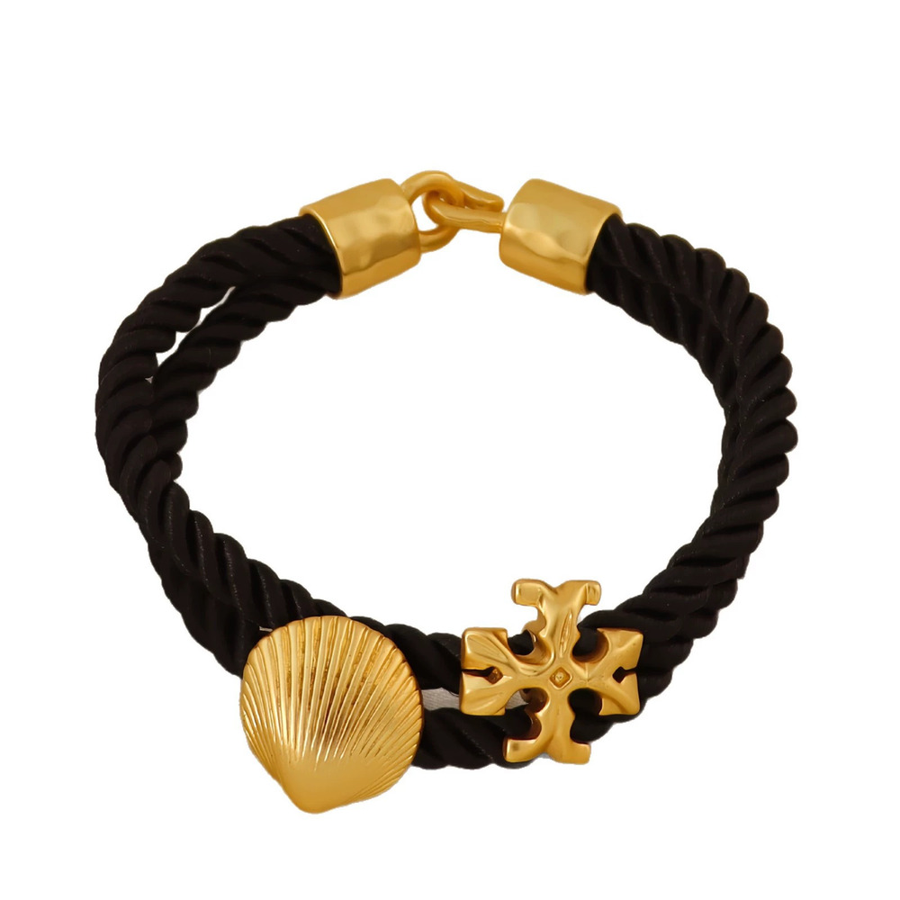 Tory Burch Seashell Logo Double Braided Bracelet - Picture 5 of 6